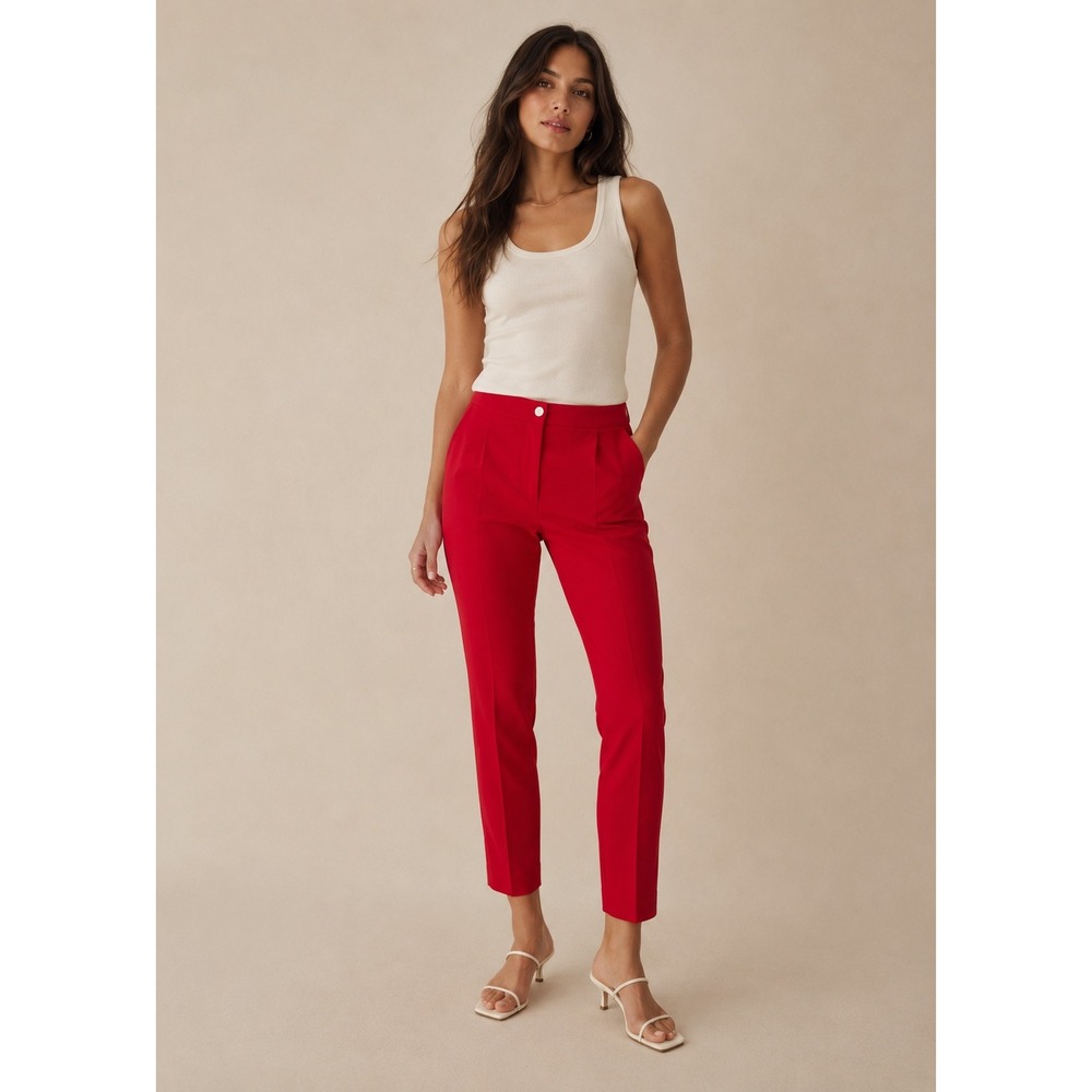 Banana Republic Womens Red Stretch Ankle Pants Size 16 NWT 802896-03-1